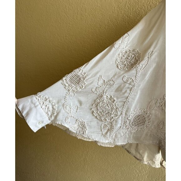 Wilster Women's  Beige Textured Loose Fit Lightweight Blouse One Size - Picture 3 of 9